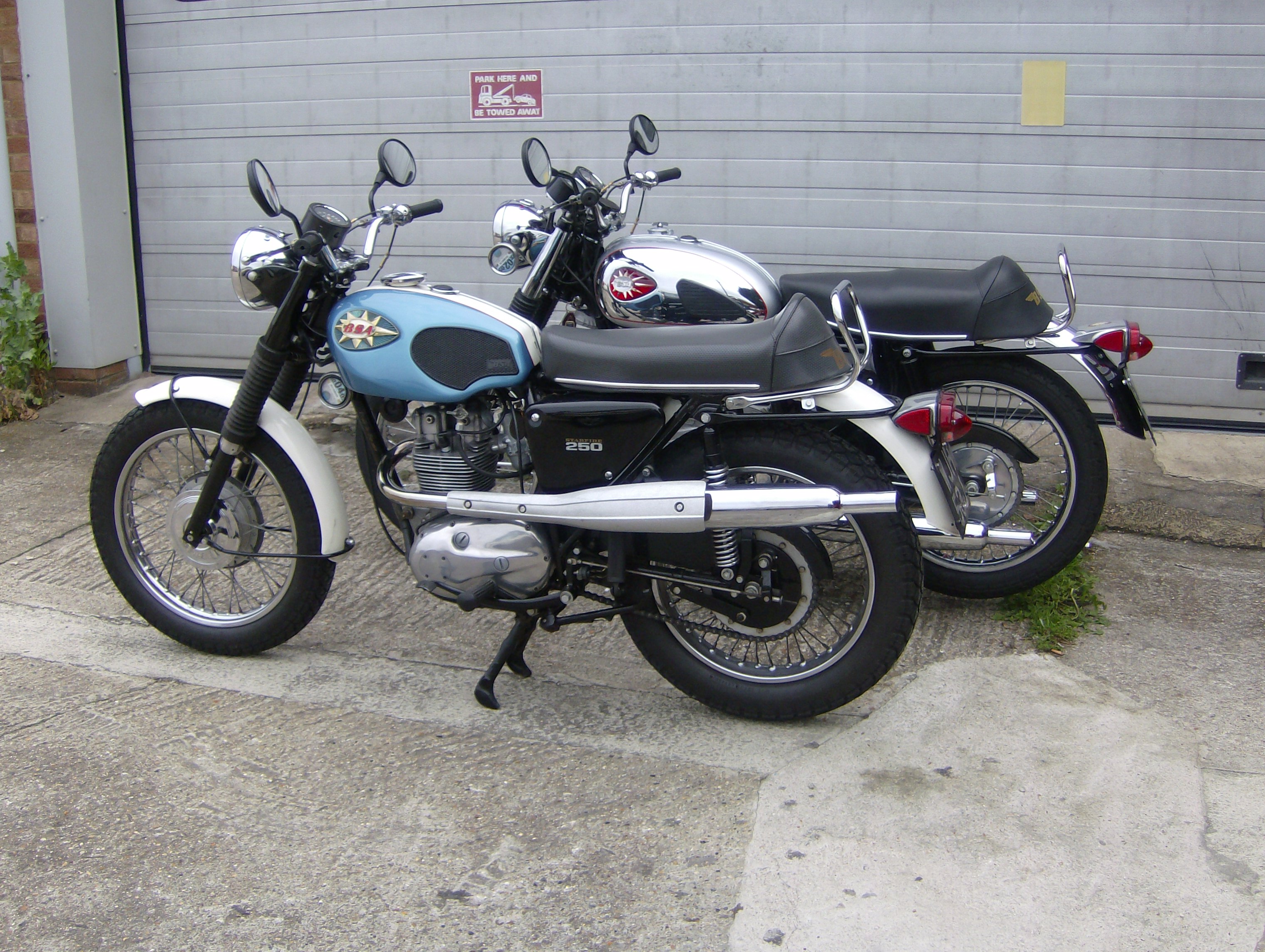 My personal BSA stable: 1970 Starfire,  1967 Lightning